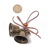 Iron Bell & Tibetan Style Alloy Pendant Decorations HJEW-JM03370-04-3