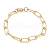 304 Stainless Steel Paperclip Chains Bracelets BJEW-I293-09G-1