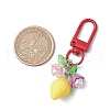 Fruit Resin & Acrylic Pendant Decorations HJEW-JM02987-03-3