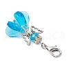 Angel Glass Pendant Decorations HJEW-MZ00260-05-4