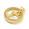 Rack Plating Brass Micro Pave Cubic Zirconia Pendants KK-G513-84G-2