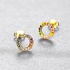 Circle S925 Sterling Silver Stud Earrings NS1455-3