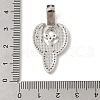 Brass Micro Pave Cubic Zirconia Pendants KK-U047-09P-3