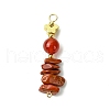 Gemstone Links Connector Charms PALLOY-JF03230-3