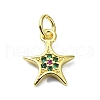 Brass Micro Pave Colorful Cubic Zirconia Pendants KK-H475-19G-05-1