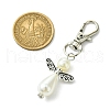 Angel ABS Plastic Imitation Pearl Pendant Decorations HJEW-JM01359-02-2