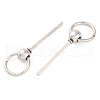 Anti-Tarnish 304 Stainless Steel Studs Earring Findings STAS-H226-08P-01-2