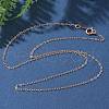 Brass Cable Chain Necklaces for Women Men NJEW-Z068-04RG-2