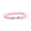 4Pcs 4 Color Handmade Polymer Clay Heishi Surfer Stretch Bracelets Set BJEW-JB07753-01-4