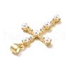 Brass Micro Pave Cubic Zirconia Pendants KK-H433-49G-3