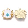 Eco-Friendly Alloy Enamel Pendants ENAM-N050-31B-NR-2