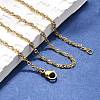 304 Stainless Steel Chain Necklaces MAK-N016-15G-4