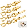 Beebeecraft 10Pcs Brass with Cubic Zirconia Fold Over Clasps ZIRC-BBC0002-67G-1