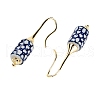 Column Porcelain Dangle Earrings EJEW-G398-08-2