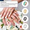 Unicraftale 16Pcs 4 Colors 201 Stainless Steel Plain Band Finger Ring for Women RJEW-UN0002-41-5