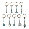 Alloy Ocean Theme Pendant Keychains KEYC-JKC01225-2