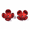 Rubberized Style Opaque Acrylic Bead Caps ACRP-T010-03-2