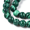 Synthetic Malachite Bead Strands G-Q462-57-6mm-3