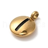 304 Stainless Steel Black Enamel Charms STAS-R009-01G-I-2