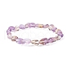 Natural Ametrine Nuggets Beads Stretch Bracelet for Her BJEW-JB06951-01-1