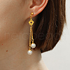 Vintage Crown Tassel Stainless Steel Stud Earrings KD9517-1