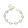 304 Stainless Steel Glass Link Bracelets for Women BJEW-JB11888-02-2