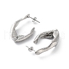 304 Stainless Steel Stud Earrings EJEW-D095-03P-2