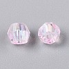 Transparent Spray Painted Glass Beads EGLA-N018-4mm-11-3
