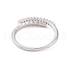 Clear Cubic Zirconia Cuff Ring RJEW-B028-04P-3