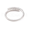 Clear Cubic Zirconia Cuff Ring RJEW-B028-04P-3