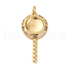 Brass Micro Pave Cubic Zirconia Pendants KK-U076-04G-03-1