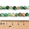 Natural Green Line Jasper  Beads Strands X-G-B128-A03-02-3