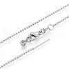 Brass Ball Chain Necklaces for Women NJEW-G084-14P-2