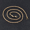 GOMAKERER 4Pcs 4 Style Rack Plating 304 Stainless Steel Twist Rope Chain Necklaces NJEW-GO0001-03B-4