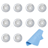 FIBLOOM 10Pcs Rondelle 925 Sterling Silver Rondelle Beads STER-FI0001-01-1