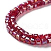Electroplate Glass Beads Strands EGLA-R030-4x4mm-04-3