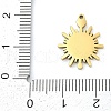 304 Stainless Steel Pendants STAS-F315-07G-02-3