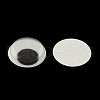 Black & White Plastic Wiggle Googly Eyes Buttons DIY Scrapbooking Crafts Toy Accessories with Label Paster on Back X-KY-S002B-15mm-2