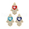 Golden Plated Alloy Enamel Pendants ENAM-K069-35G-1