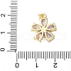 Brass Micro Pave Cubic Zirconia Pendants KK-D357-12B-G-3