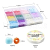 DIY Candy Color Seed Beads Bracelet Making Kit SEED-YW0001-79-6