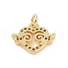 Brass Micro Pave Cubic Zirconia Charms KK-C012-23G-2