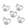 Brass Micro Pave Cubic Zirconia Pendants KK-E068-VB193-3