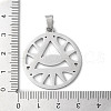 Non-Tarnish 201 Stainless Steel Pendants STAS-D041-13P-3