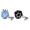 Handmade Polymer Clay Rhinestone Tassel Dangle Beads CLAY-H003-01M-2