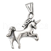 304 Stainless Steel Pendants STAS-V008-15AS-1