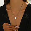 Vintage Stainless Steel Rosary Bead Necklaces MZ7141-5-1