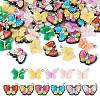 44pcs 11 styles Opaque & Transparent Resin Pendants RESI-TA0001-82-1