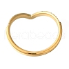 Ion Plating(IP) 304 Stainless Steel Micro Pave Clear Cubic Zirconia V Shape Finger Rings for Women RJEW-B066-04G-3