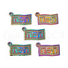 Rainbow Color Alloy Charms PALLOY-S180-255-NR-1